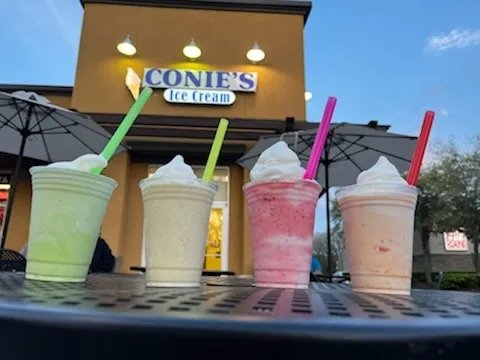 Colorful milkshakes